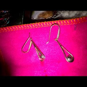 Made in India silver and turquoise drop earrings